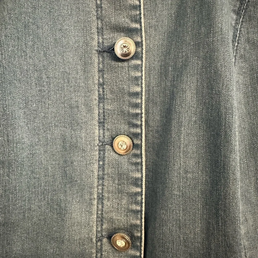 Denim Cinched Waste denim Shirt   - Studio Park
